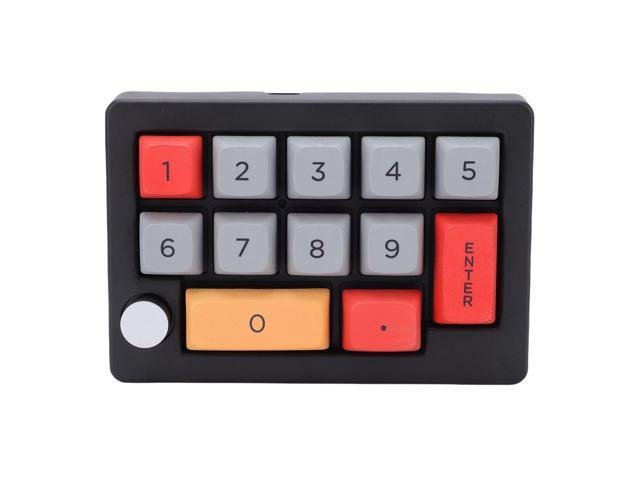 Dpofirs Wired Numeric Keypad, Numpad Swappable Numpad Mechanical Number Keypad, RGB Backlight Keyboard for Wins Vista, 7, 8, 10, OS X (Black)