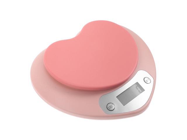 Electronic Kitchen Scale Plastic Digital Food Scale High Precision 1G to 5Kg Battery Operated for Home and Bakery Use in Pink