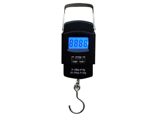 Portable Digital Fish Scale Hook Scale High-Precision Handheld Fishing and Luggage Hanging for Travel and Home Use with LCD Display (Battery Not...