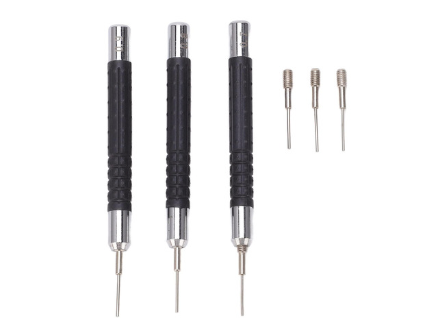 Watch Chain Pin Remover Set, 3 - in - 1 Aluminum Alloy Rustproof Watch Band Link Remover Kit with Spare Pins for Watch Repair and Maintenance