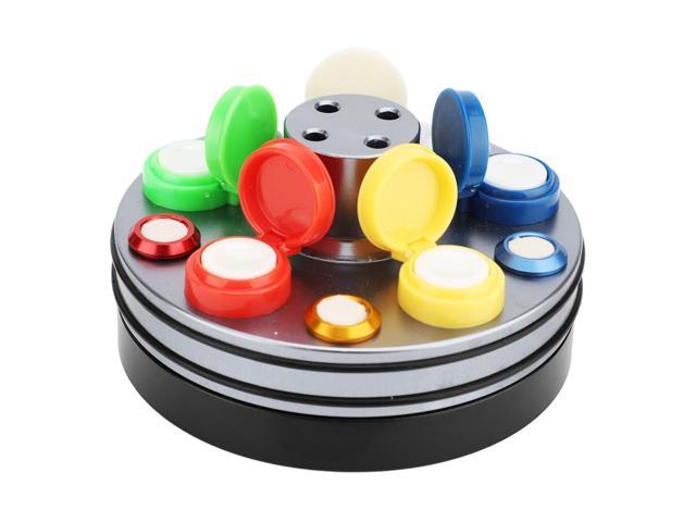 Watch Oil Dip Tool with Dust Cover, 5 Dish Rotatable Repai Tool, Watch Grease Cup Holder for Watchrs, Repait with 5 Color Oil Dish, Metal y O Stand