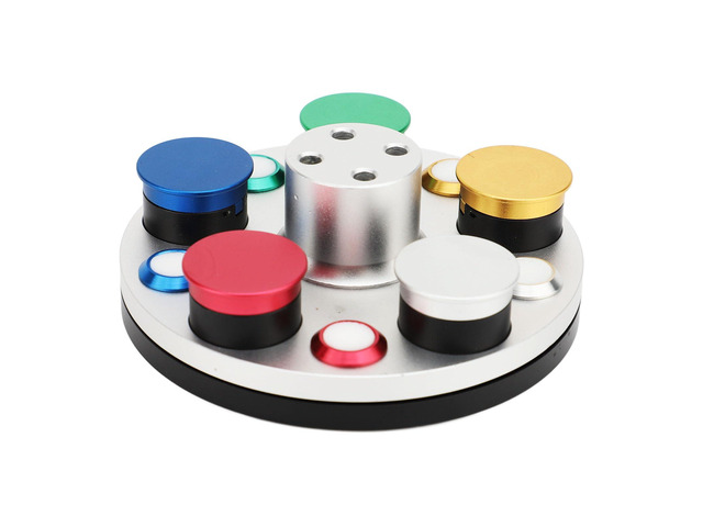 5 Holes Watch Oil Dishes, Metal Turntable for Watch Repair, Professional Maintenance Tool with Dust Lids, Easy to Use and Hobbyists
