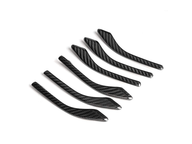6pcs Carbon Fiber Side Air Vent Trim for Ghibli 2013-2020, 3K Twill Weave Fender Outlet Cover with Adhesive Tape, Interior Car Decoration Kit