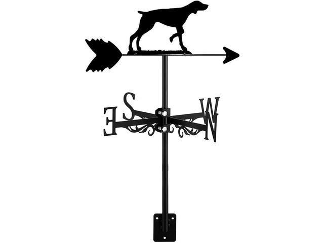 L Wind Vane German Short-haired Ing Dog Weathervane with Roof Mount for Outdoor Courtyard Garden Yard Decoion,b B