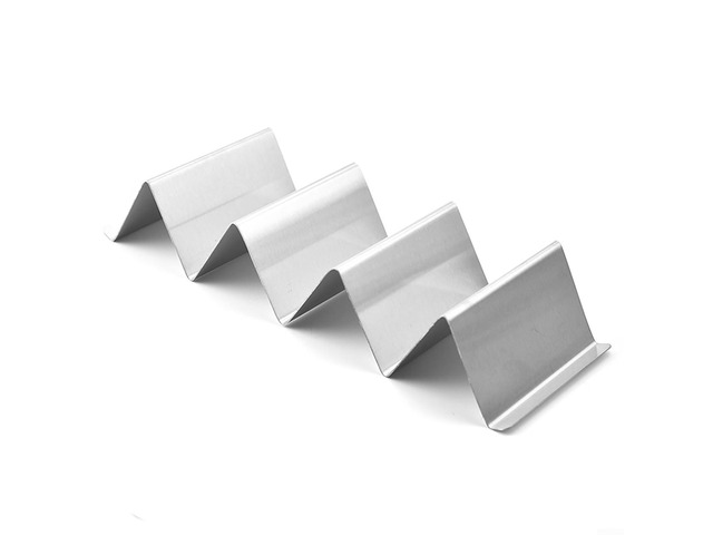Stainless Steel Taco Holder Stand for 4 Tortillas Oven-Safe, Dishwasher-Safe Rack Tray for Making Chicken, Beef, Fish or Veggie Tacos