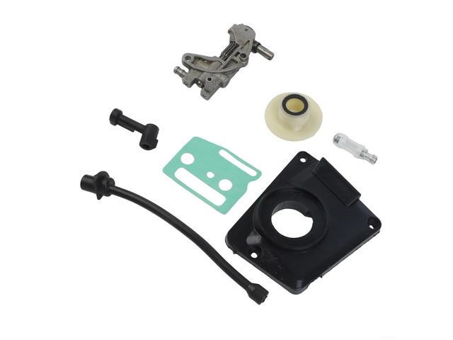 Oil Pump Kit for Chainsaw, Oil Drive Assembly with Worm Gear and Filter, Compatible with 45CC 52CC 58CC Chinese Models