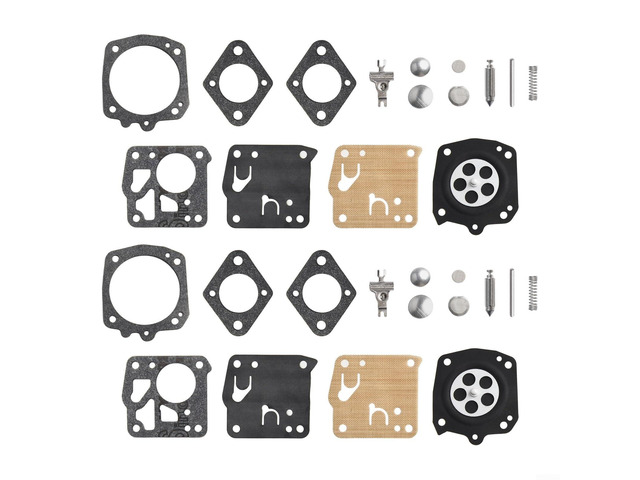 2 Sets Carburetor Repair Kit for Tillotson Series, Chainsaw Rebuild with Metal Parts for -2A -2B -4D -21D -101C Models