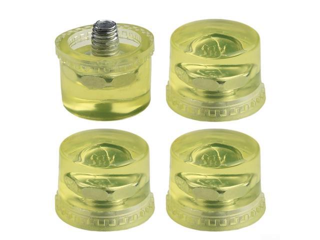 Rubber Hammer Heads Replacement, 4-Pack Steel & Flexible Rubber Tips for Dent Repair, 25mm 30mm 35mm 40mm Sizes(30mm)