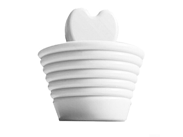 Silicone Bathtub Stopper with Spiral Trapezoidal Design for Bathroom Sink, Shower, and Laundry Room Drains Heat-Resistant, Leak-Proof Drain(White)
