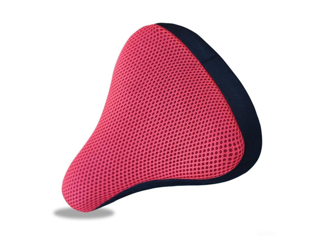Bike Seat Cover, 3D Thick Breathable Mesh Saddle Cushion, Soft Comfort for Cycling, Fit for Various Bicycles, Red(red)