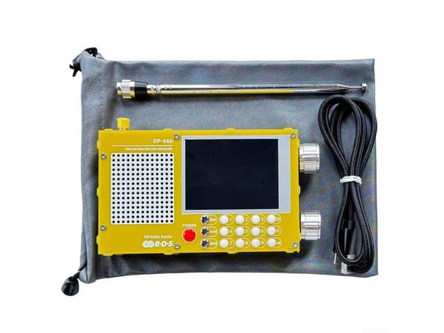 High Sensitivity Radio, TEF6686 Full Band FM AM Shortwave Receiver, Portable RDS Tuner with 5000mAh Battery for Travel(yellow)