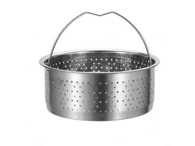 Stainless Steel Steamer Insert for Pressure Cooker and Slow Cooker 304 Food-Grade Mesh Basket with Silicone Handle, Dishwasher Safe Steam...