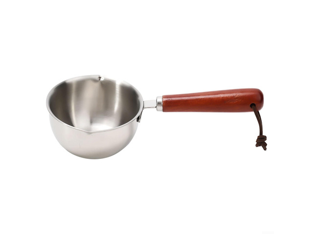 Stainless Steel Milk Pot for Stovetop 150ml Small Saucepan with Ergonomic Handle, Heat-Resistant & Rust-Proof, For Ideal for Coffee, Butter, or...