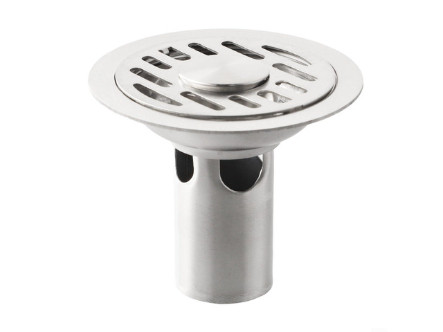 Stainless Steel Floor Drain Cover with Large-Displacement Inner Core & Dual Sealing 10 cm Shower, Bathroom, Kitchen, Garage, and Basement Water Fi
