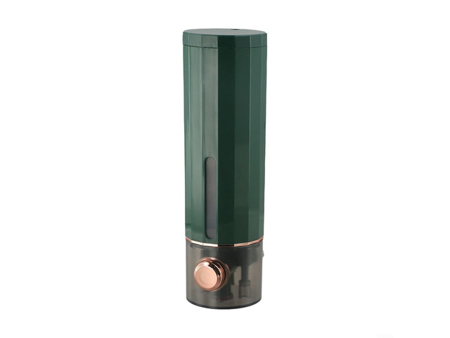 Wall-Mounted Soap Dispenser for Bathroom and Kitchen 450 mL Liquid Shampoo & Body Wash Dispenser, ABS+PS Construction with Clear View, No-(Green)