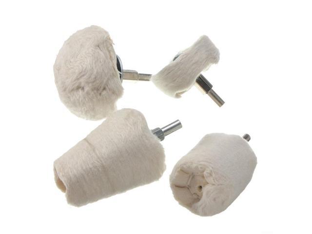 Drill Polishing Kit, 4PCS Metal Buffing Wheels with 6mm Shank for Aluminum Stainless Steel, Professional Grade Felt Pads for Cars