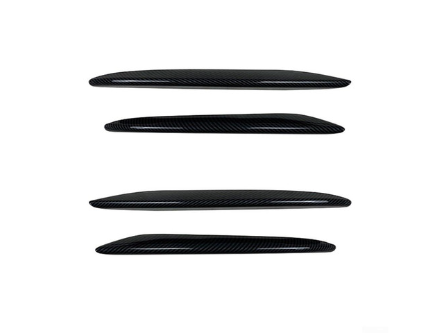 Front Bumper Lip Splitter Fog Light Trim, ABS Plastic Carbon Look, for Mercedes E Class W213 S213 2016-2020 LINEs 4 Door Saloon Estate(Carbon Look...