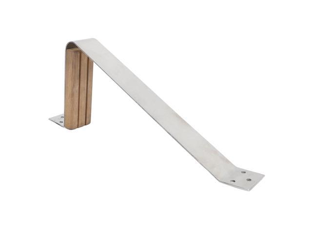 11-1/4x5-1/8in Teak Mast Steps, Marine Grade 304 Stainless Steel Mast Step for Ships Yachts Sailboats, Non - Slip Grooved Teak Pad with Design for...