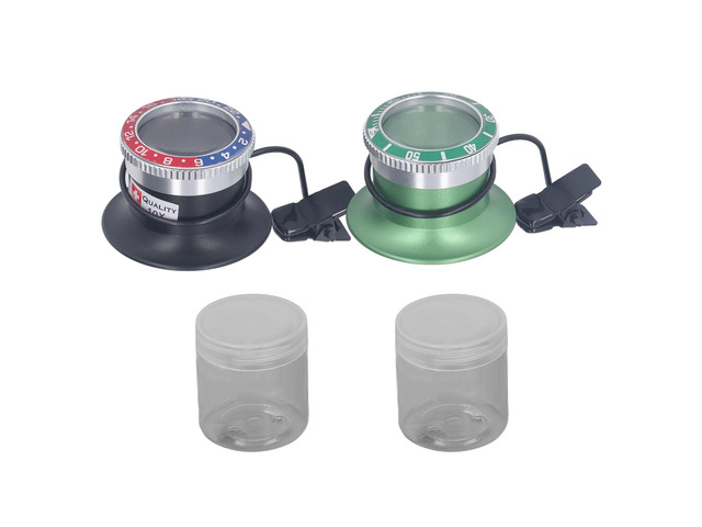2Pcs Clip On Eyeglass Magnifier, Hands Free HD 10X Magnifying Lens for Watch Repair, Lightweight Mini Magnifier with Fixed Clip for Jewelry and...