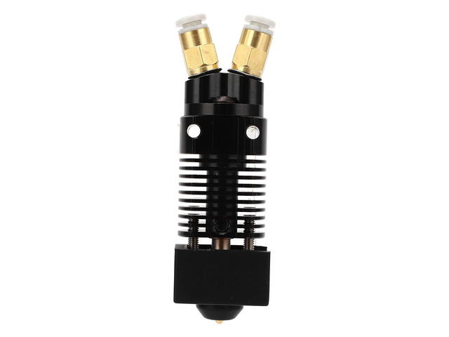 Assembled Extruder Head 2 in 1 Out Double Gear Aluminum Alloy 3D Printer Extrusion Head, Dual Input Hotend for CR 10 Ender 3, 0.4mm Nozzle with...