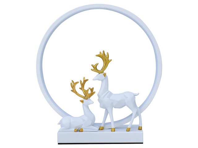 LED Night Light Deer Decorative Desk Lamp, USB Powered Eye Protection Bedside Lamp, Warm Glow LED Bedroom Lamp with Elegant Animal Design for Dorm...