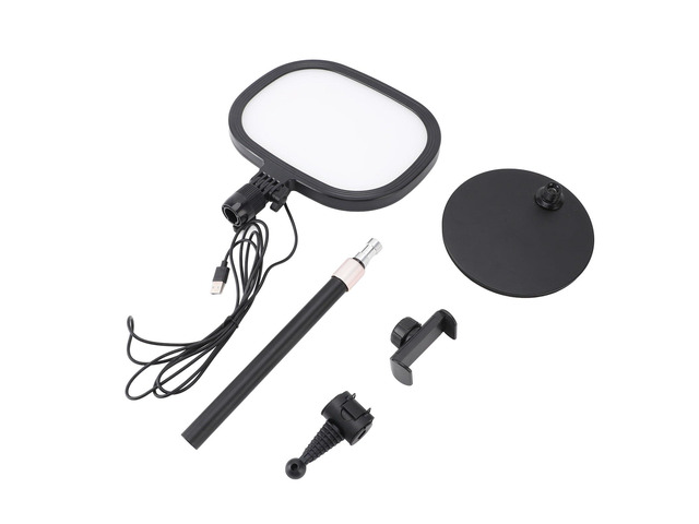 Video Conference Light Kit, Desktop Wireless Lighting with Stand and Phone Holder, 10 Brightness Levels 3 Color Temperatures for Zoom Streaming...