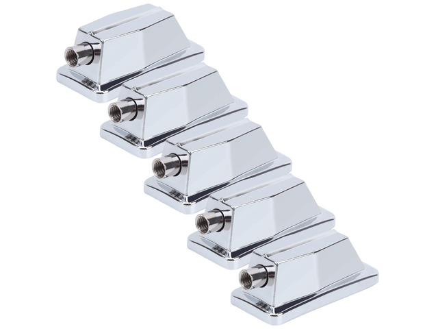 5Pcs Snare Drum Lug Claw Hook, Chrome Plated Bass Drum Replacement Parts, Rectangular Silver Drum Hardware Accessories with Smooth Finish for Snare...