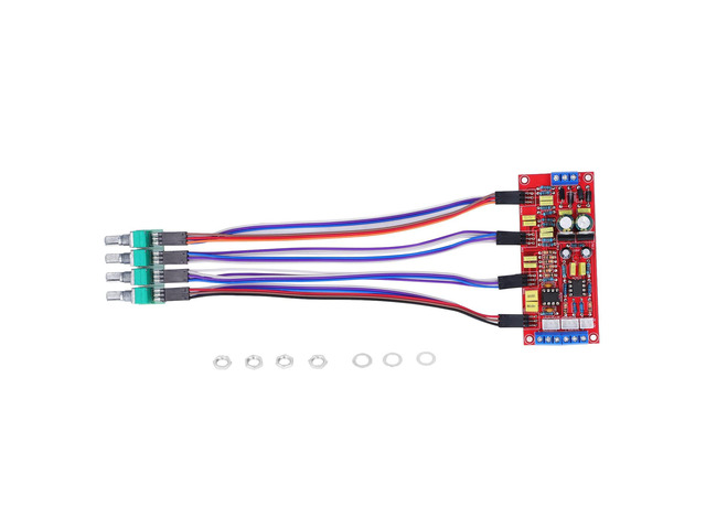 Tone Board HiFi NE5532 Preamplifier Module, Dual Channel Preamp with Bass Treble Balance Volume Control, 3 - Band Audio Tone Control Board for DIY...