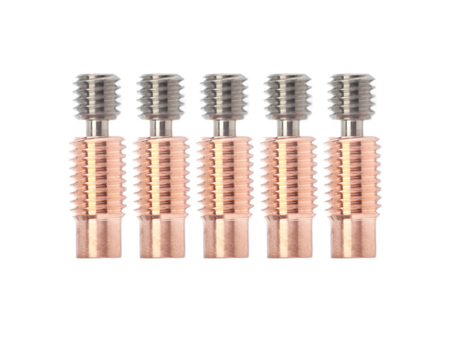 5PCS Bimetal Heat Break, All Metal Heatbreak for 3D Printer, Ti Alloy Copper Heat Break with Fast Heat Dissipation, Replacement for Prusa I3 MK3...