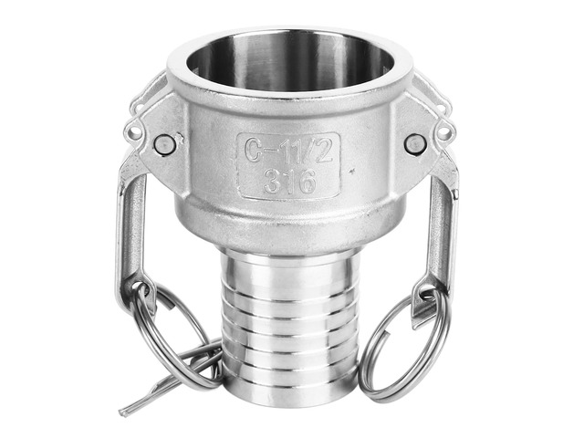 1.5in Camlock Fitting Stainless Steel Female Quick Connect Cam Lock Hose Fitting, C Type Cam and Groove Coupling for Oil Pipe Automotive...