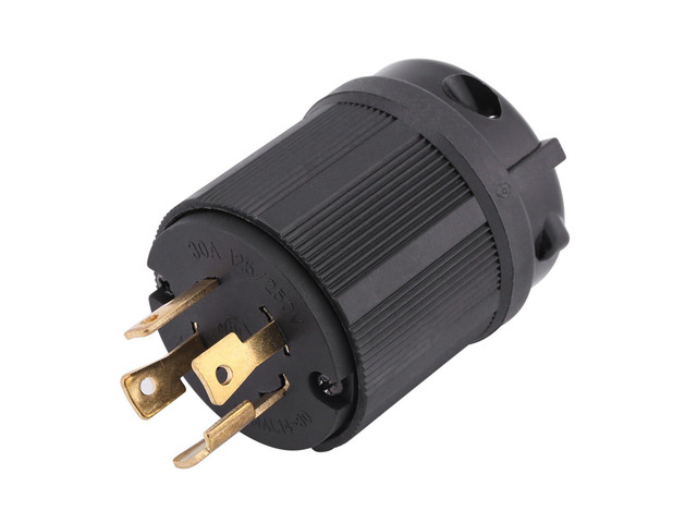 NEMA L14 - 30P 30A 125V - 250V 4 Wire Twist Lock Plug, Locking Electrical Plug Connector with Chemical - Housing for Generator Transfer Switch and...