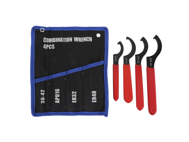 4Pcs Coilover Spanner Wrench Set, Universal Shock Adjustable Spanners for Automotive Plumbing, Ni Cr Steel Wrenches with Non Slip Handle for...