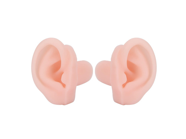 Silicone Simulated Ear Model, Flexible Soft Ear Model for Hearing Aid Demonstration, Realistic Anatomical Ear Replica with Base for ENT Clinics and...