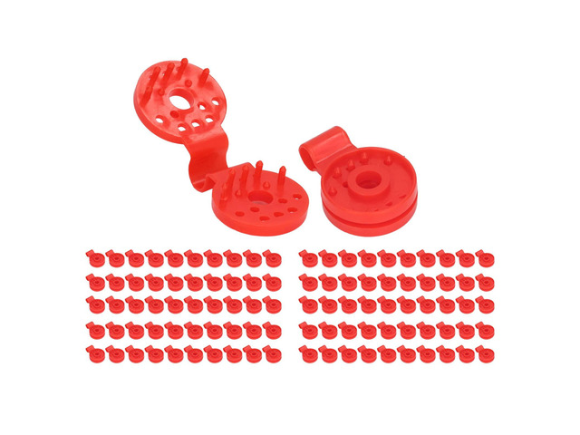 100pcs Shade Cloth Plastic Clips, Heavy Duty Lock Grip Clips for Greenhouse and Outdoor Garden, Bird Proof Shade Net Fasteners with String Hole,...