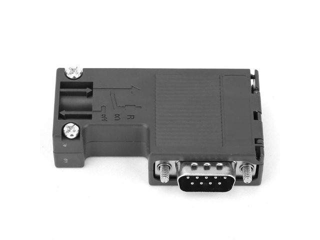 Connector for DP 6ES7972-0BA12-0XA0, Profibus Bus Connector Without Programming Port, Fireproof ABS Material with Gold - Plated Plug for Industrial...