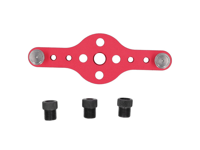 Drill Hole Guide Jig, Metal Dowel Drilling Positioner Locator Tool for Woodworking DIY, Aluminum Alloy Hole Guide with Multiple Positioning Holes...