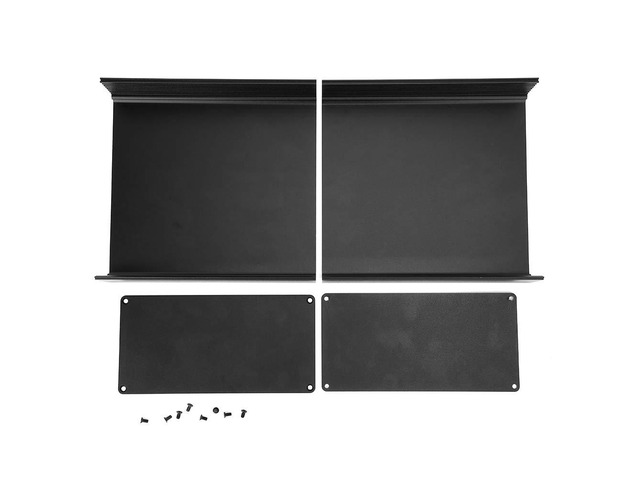 Aluminum Project Box Matte Black, DIY PCB Junction Enclosure, 80x160x170mm Extruded Aluminum Case with Baffles and Screws for Electronics Heat...