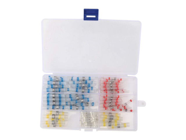 150PCs Solder Sleeve Insulation Wire Terminal, Heat Shrink Butt Connectors with Double - Wall Seal, for Automotive Marine Wiring Repair and...