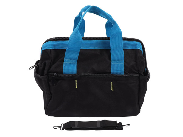 Wide Mouth Tool Bag, Large Capacity Tool Handbag, 600D Oxford Cloth Electrician Tool Carrying Bag with Strap for Wrench Screwdriver, for...