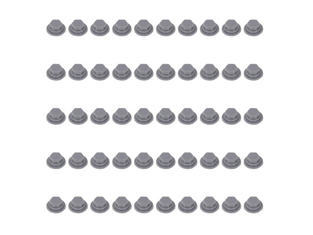 50PCS Hex Screw Bolt Covers, Silicone Hexagonal Screw Head Protector, Protective Caps for Machinery Furniture Vehicles with Premium Flexible Fit (M10)