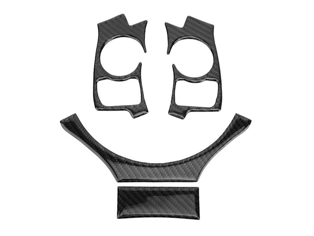 4Pcs Carbon Fiber Steering Wheel Trim Cover Set, Premium Car Interior Decoration, Scratch - Proof Steering Wheel Sticker for Lexus IS250 IS300...
