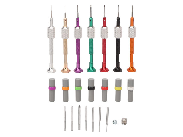 Professional Watch Repair Screwdriver Set, Stainless Steel Watch Screwdriver Kit with 7 Spare Blades, Precision Tool for Watch Battery Replacement...