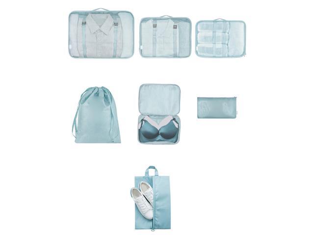 7 Piece Packing Cubes Set, High Capacity Luggage Organizers for Travel, Foldable Suitcase Packing Cubes with Multiple Sizes for Clothes Toiletries...