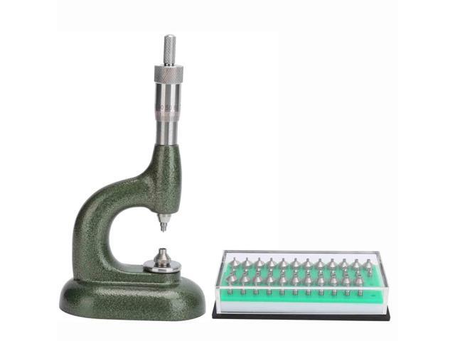 Watch Repair Tools, Watchmaker Rhinestones Setting Machine with Thread Pitch Micrometer, Steel Jewelry Setting Tool for Ruby and Sapphire Depth...
