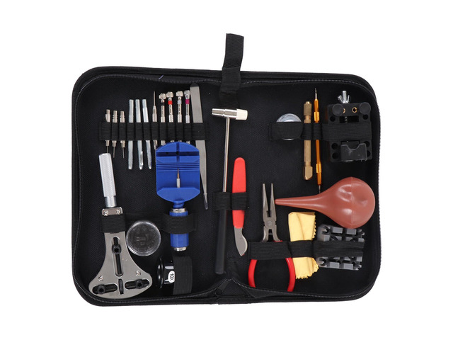 Watch Repair Kit, Watch Battery Replacement Tool Kit with Link Remover and Case Opener, Multifunctional Alloy Steel Watch Band Tool Set for DIY...