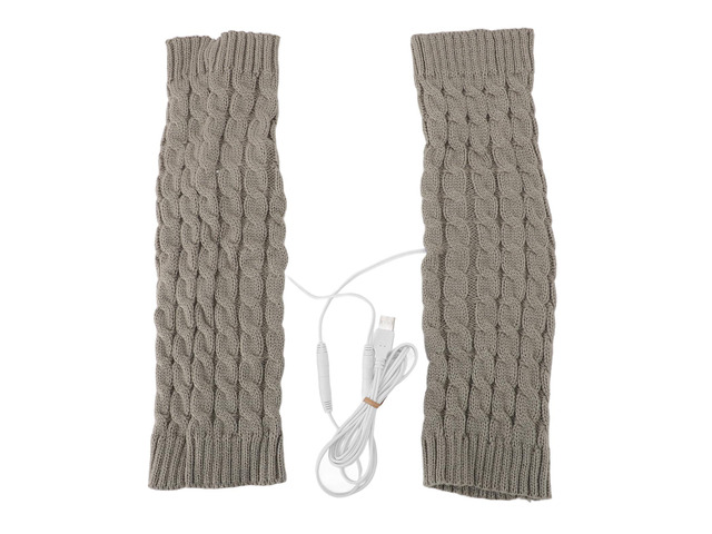 Heated Over Knee Leg Warmers, Winter Footless Thigh High Socks with USB Heating, Soft Elastic Long Leg Warmers for Office Home, One Size Fits Most,...