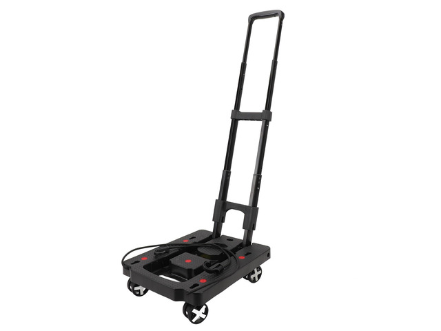 Folding Flat Cart with Wheels, Portable Utility Dolly, Compact Foldable Hand Truck for Shopping Travel, Lightweight Swivel Wheel Luggage Cart with...