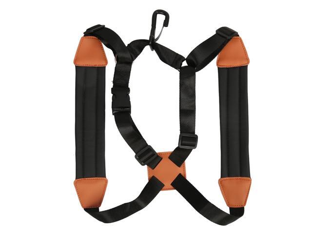 Saxophone Harness Strap, Adjustable Sax Shoulder Strap with Metal Spring Hooks, Thickened Neck Strap to Relieve Pressure for Alto Tenor Baritone...