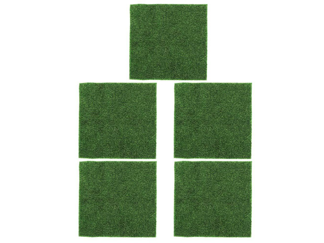 5Pcs Square Artificial Grass Turf, Garden Simulated Lawn, 30x30cm Miniature Landscape Decoration for DIY Gardens, Balconies, Toy Houses and Kids...