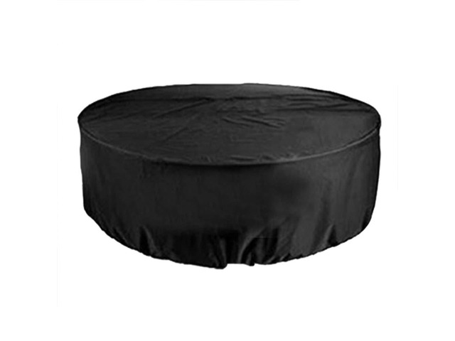 Round Oxford Cloth Outdoor Furniture Cover, Garden Patio Table Chair Cover, 210D Fabric with Drawstring for Round Tables up to 78.7 Inch